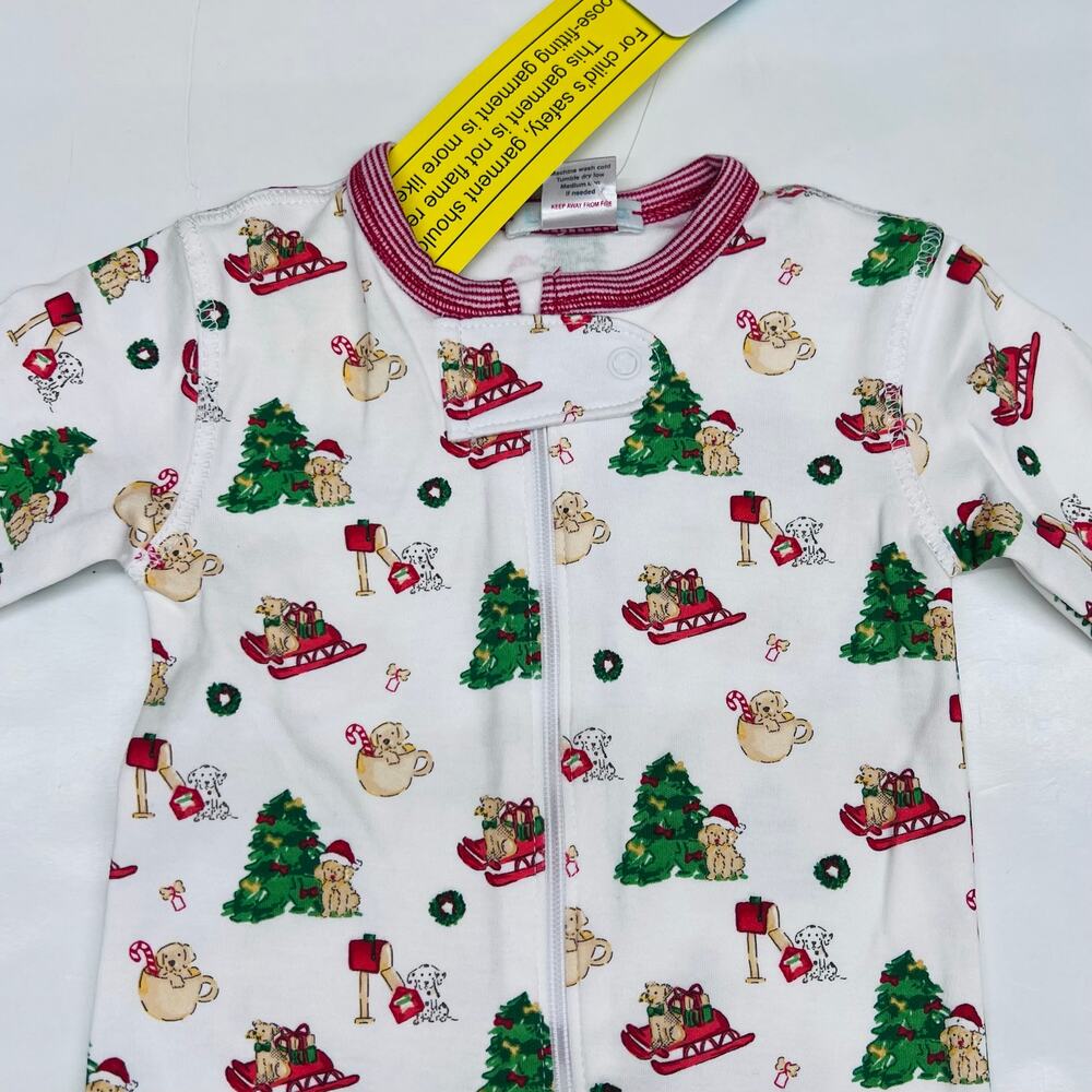 NWT La Luna 12M Christmas Puppy Footie - Picture 4 of 4
